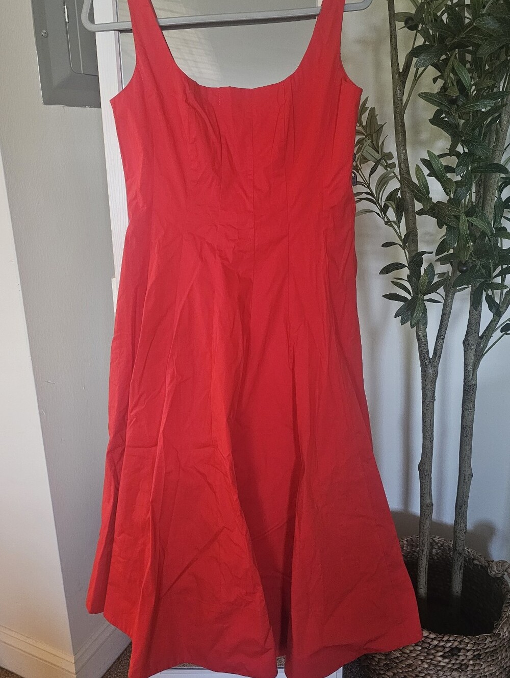 Red Sleeveless A-Line Dress - Classic Women's Dress